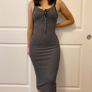 Heart & Hips | black/white stripped dress